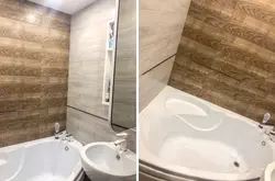 Tiles for laminate in the bathroom interior photo