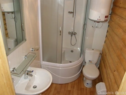 Bathroom with shower in the country house photo