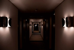 Photo of the corridor in the apartment at night