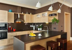 Kitchen interior in apartment what color