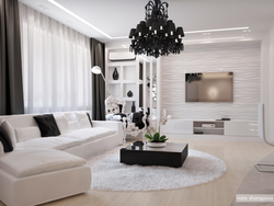 Gray white furniture living room photo