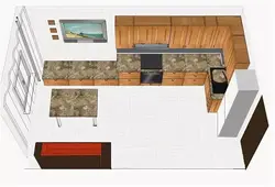 Кухня 12 кв метров с диваном и телевизором фото