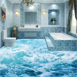 Bathtub With 3D Pattern Photo