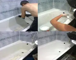 How to install a plastic bathtub photo