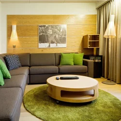 Carpet For A Living Room In A Modern Style With A Corner Sofa Photo