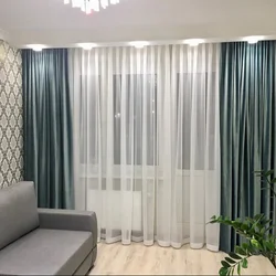 Curtains For The Living Room In A Modern Style Gray Photo