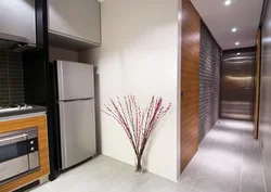 Фото кухни в коридоре в однокомнатной квартире