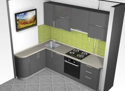 Kitchen 2 meters wide design