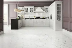 Matte porcelain tiles in the kitchen interior