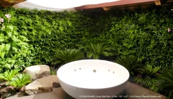 Bath with moss design