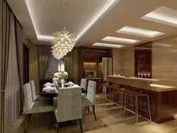 Plasterboard ceilings living room kitchen design