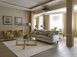 Combination With Beige In The Living Room Interior