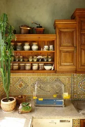 Kitchen interior in Russian style