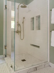 Ванная с душем без кабины дизайн фото