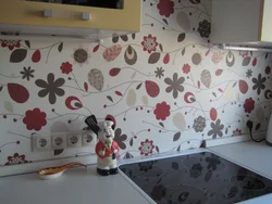 Как обклеить стены кухни фото