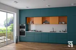 Морской цвет в интерьере кухни