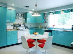 Sea ​​color in the kitchen interior