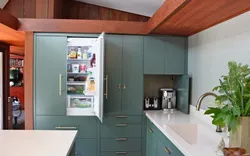 How to place a refrigerator in the kitchen photo