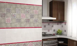 Photo of tile layout in the kitchen