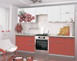 Kitchens in red photo for a small kitchen