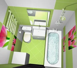 Design of a combined bath and toilet in a very small room