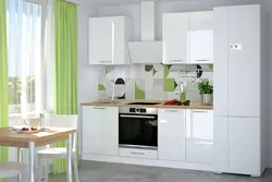 Kitchens white glossy straight photos