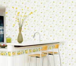 Inexpensive wallpaper for the kitchen photo