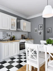 Wall color for a light kitchen in the interior