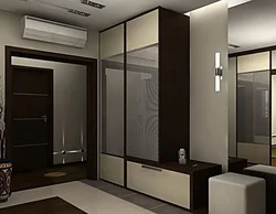 Design of a rectangular hallway with a wardrobe