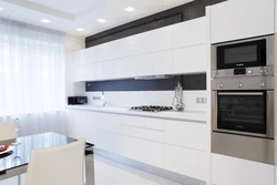Straight bright kitchens in a modern style photo