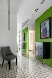 Hallway With Green Walls Photo