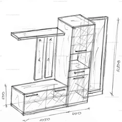 Sketches of hallways in the corridor photo