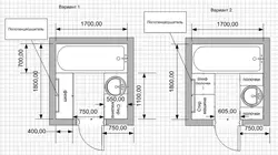 Bathroom and toilet design to size