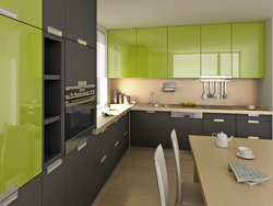 Modern kitchens in green tones photo