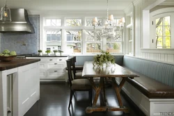 Sofa in the kitchen dining room photo