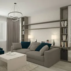 Photo Design Of A Living Room Combined With A Bedroom