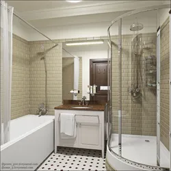 Bathroom design with tray