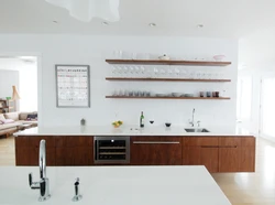 Photo Of A Kitchen Without Wall Cabinets