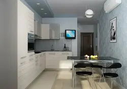 Large square kitchen design