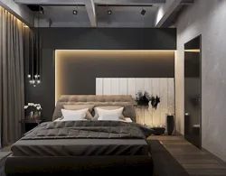 Дизайн спальни в темных тонах