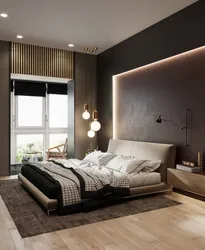 Bedroom design in dark colors