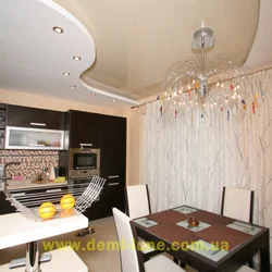 Suspended ceilings in the kitchen photo in a modern style