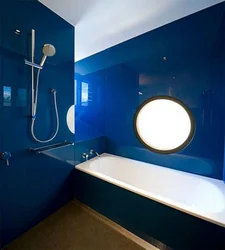 Dark Blue Bathroom Photo