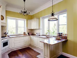 If the kitchen has two windows interior design