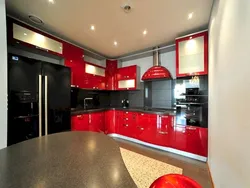 Photo Of Kitchen Red Kitchen Photo Design