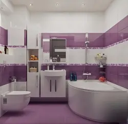 Какие Цвета Сочетаются С Фиолетовым В Интерьере Ванной