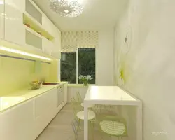 Kitchen with balcony 9 sq m design photo