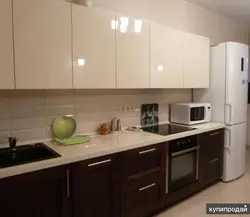 Кухня черный низ светлый верх фото