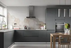 Light gray kitchen in the interior combination