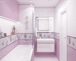 Bathroom in pink tones photo